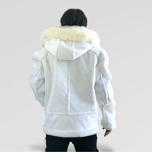 MANZINI MZW-323 Men's 3/4 Faux Fur Winter Coat Black main image 1